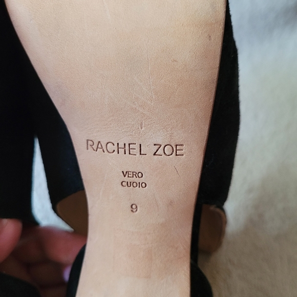 Rachel Zoe Lynette black suede heels size 9 - Picture 11 of 12